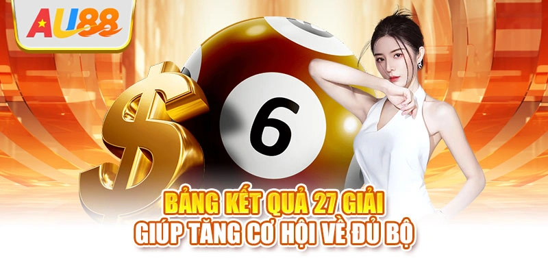 Bảng kết quả 27 giải giúp tăng cơ hội về đủ bộ
